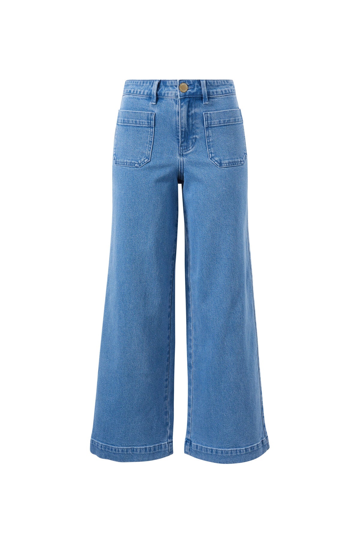 Wide Leg Patch Pocket Jean