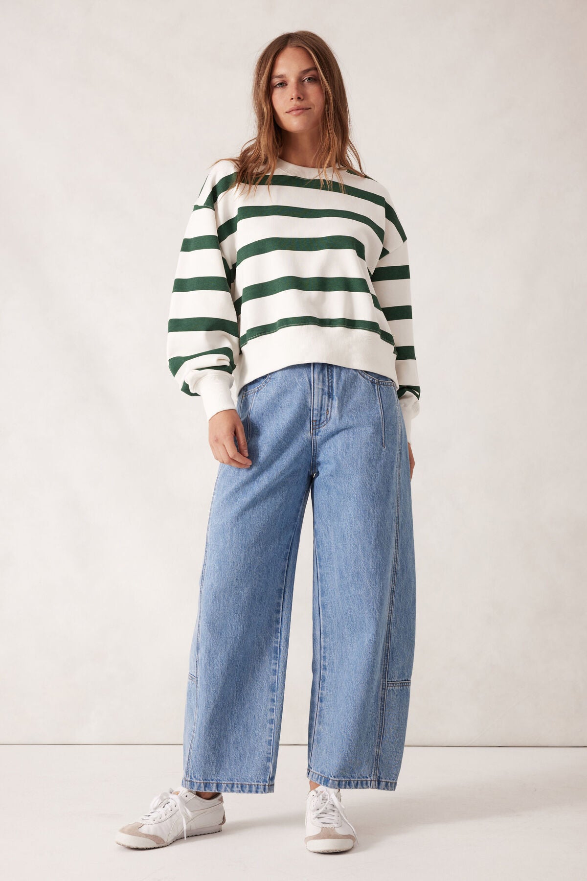 Cropped Slouchy Crew