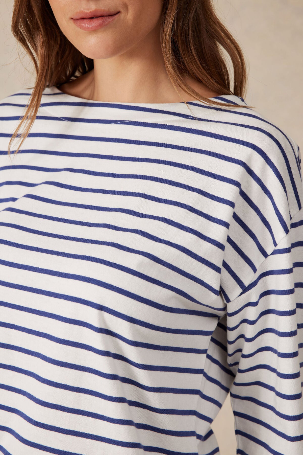 Slouchy Long Sleeve Boat Neck