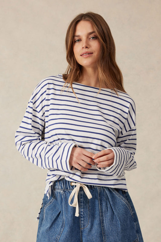 Slouchy Long Sleeve Boat Neck