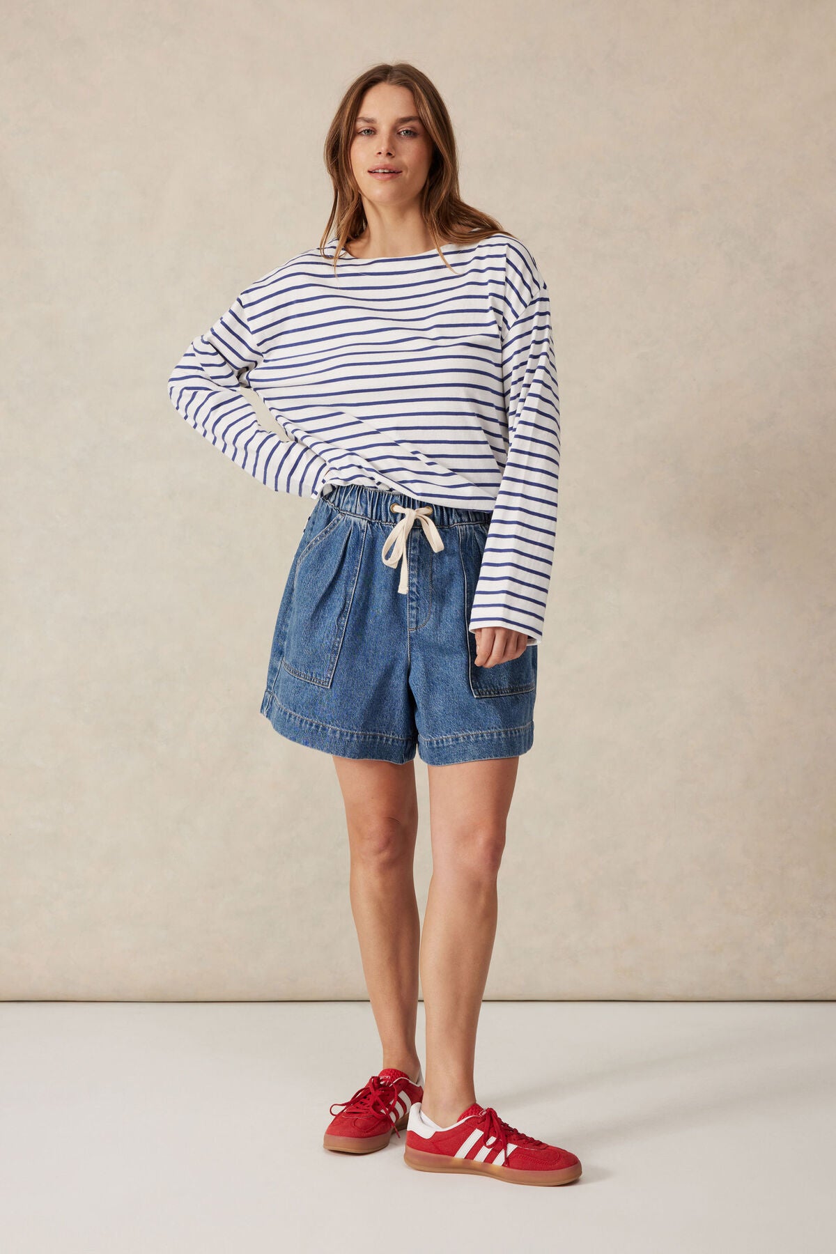 Slouchy Long Sleeve Boat Neck