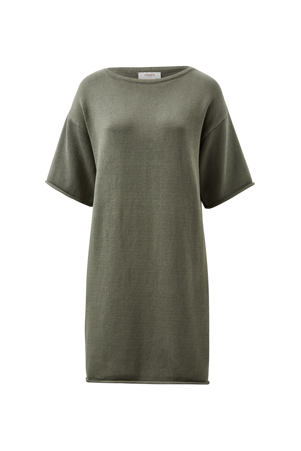 Short Sleeve Boxy Knit Dress