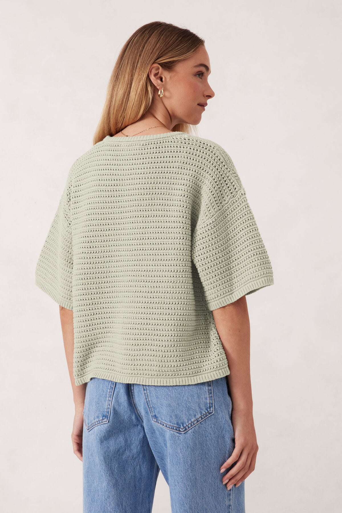 Textured Boxy Knit Tee