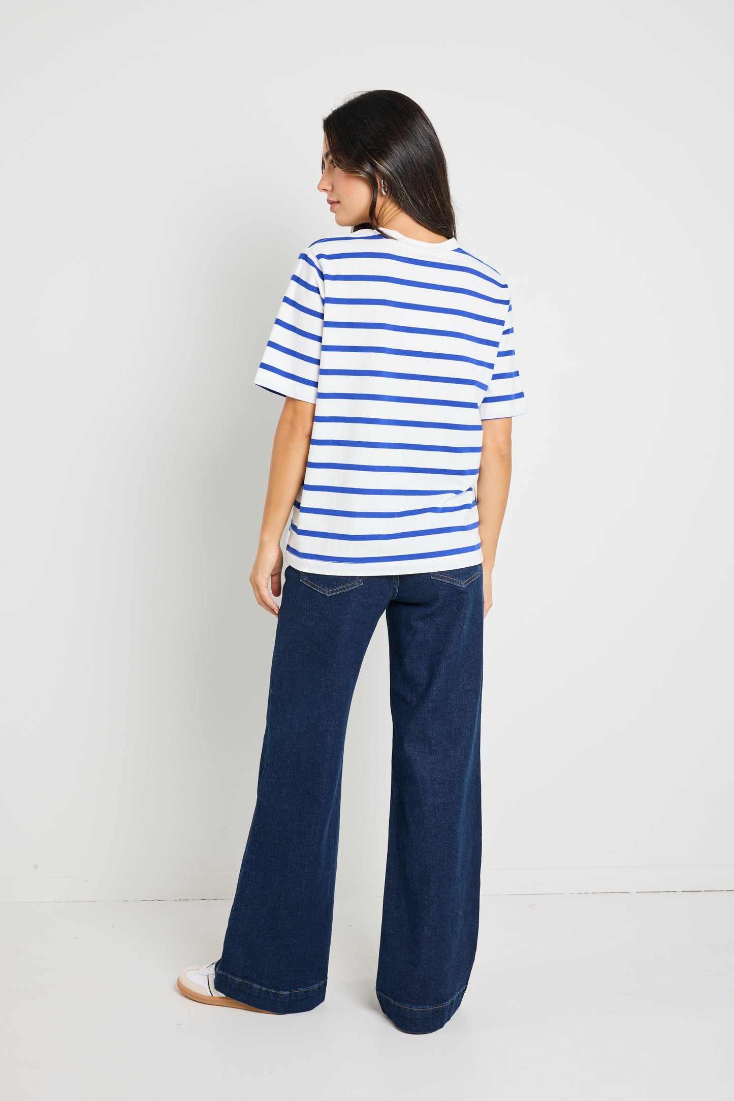 Binding Stripe Boxy Fit Tee