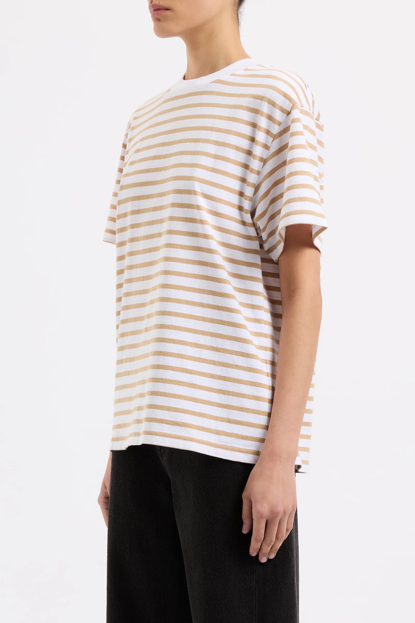 Organic Stripe Boyfriend Tee