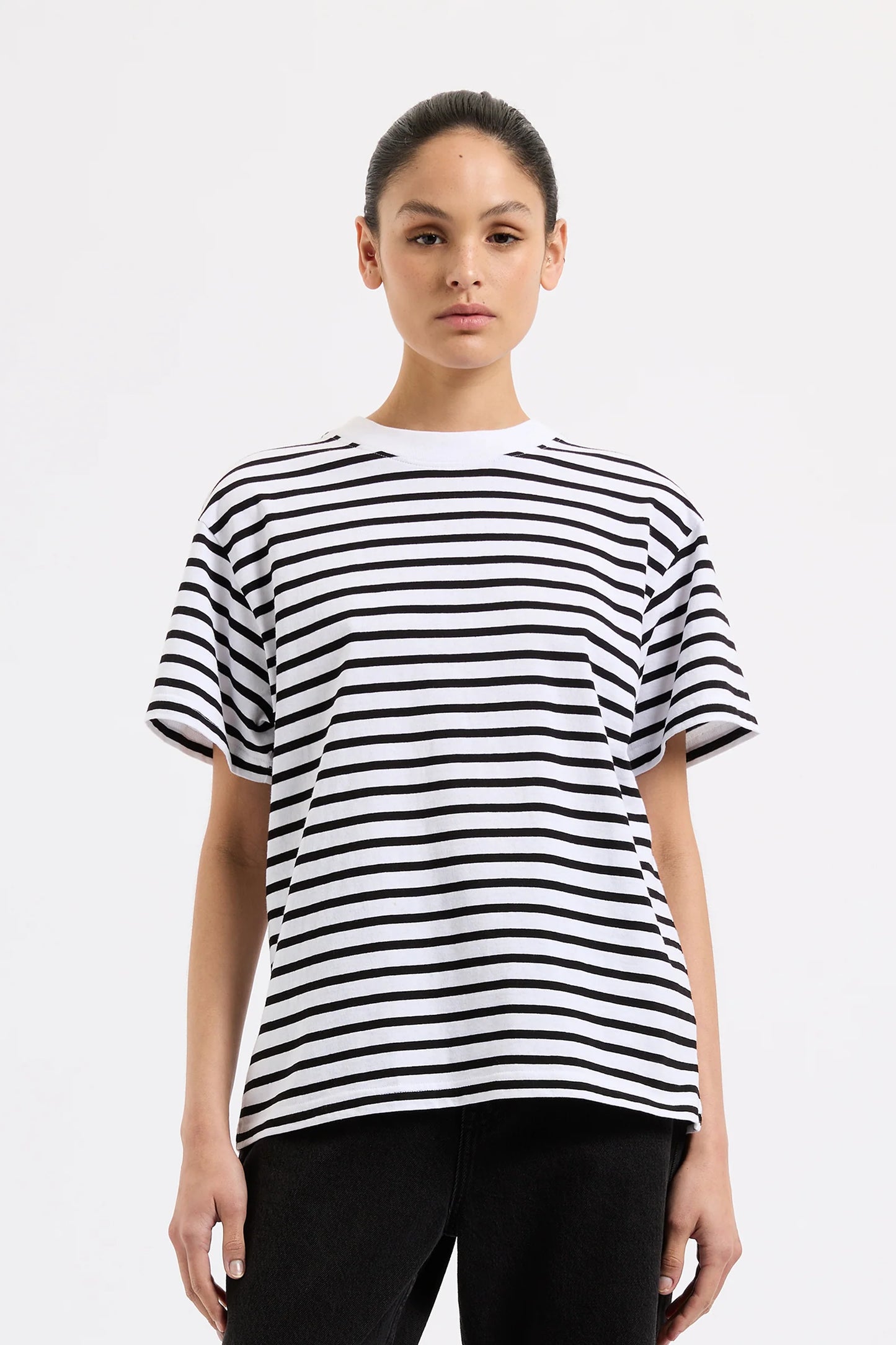 Organic Stripe Boyfriend Tee