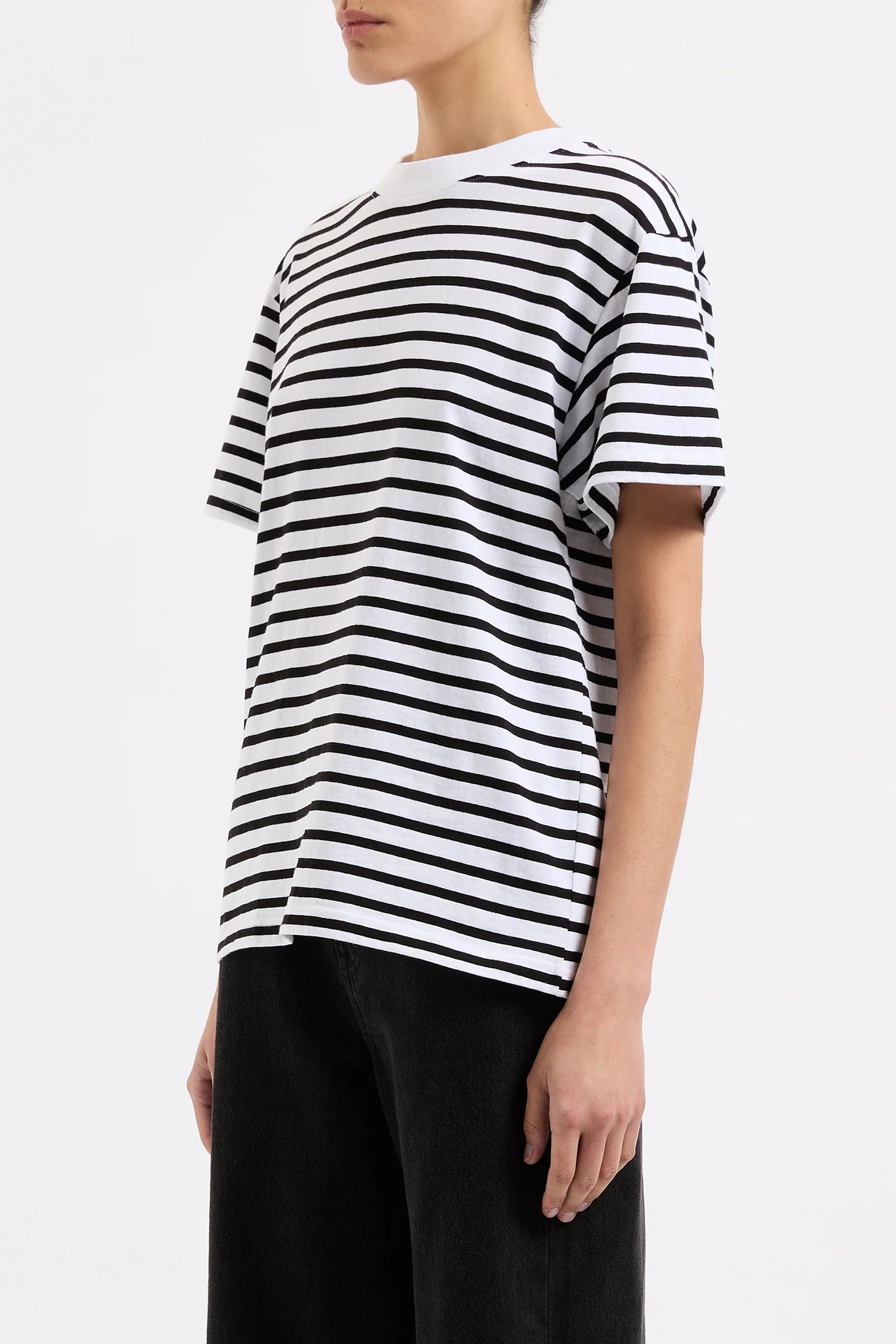 Organic Stripe Boyfriend Tee