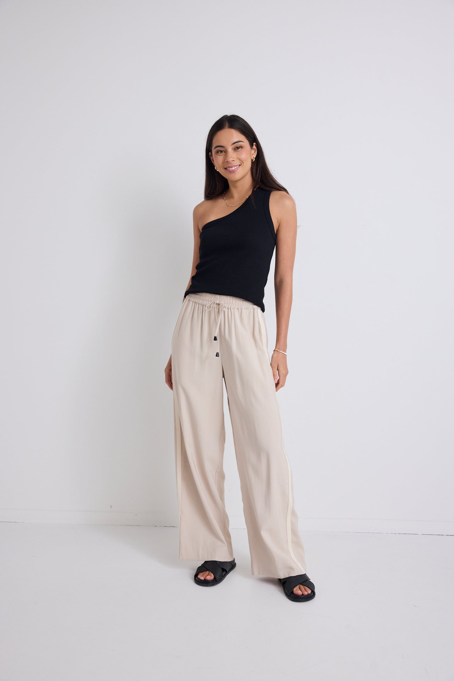 Townie Stripe Side Tape Wide Leg Pants