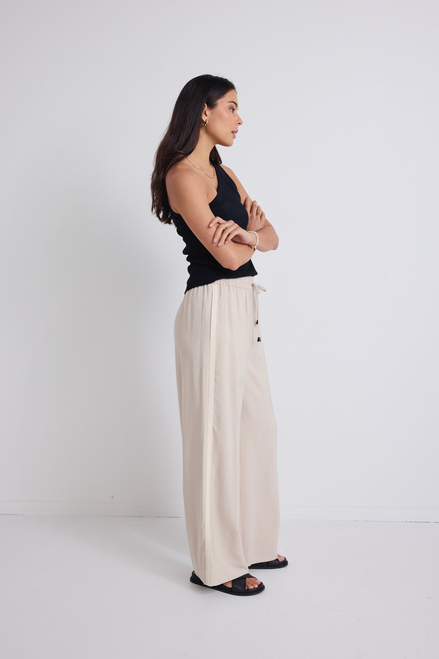 Townie Stripe Side Tape Wide Leg Pants