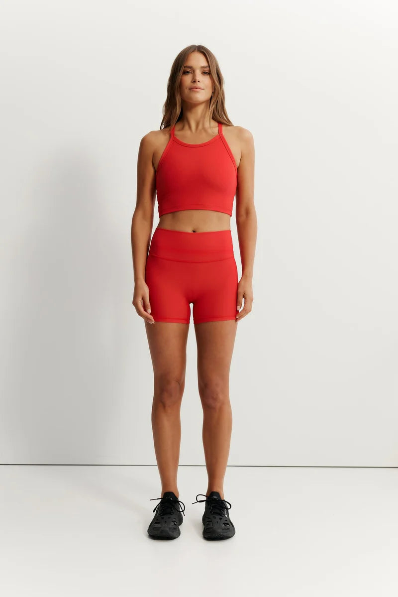 Eco Rib Strap Racer Crop